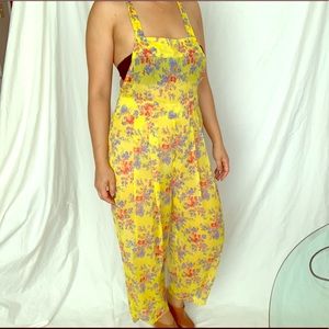 Urban Outfitters Floral Print Overalls